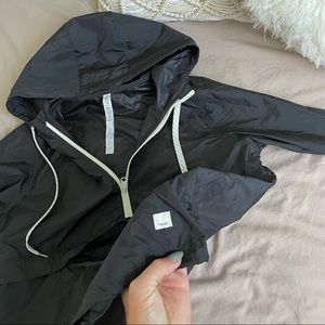 Vuori pull-over quarter zip windbreaker with hood
